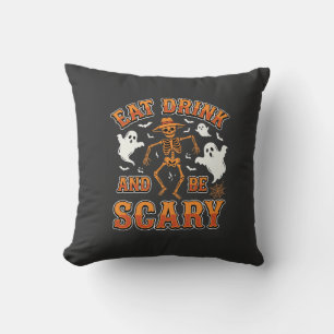 Coussin Conception de fantôme effrayant pour manger et boi