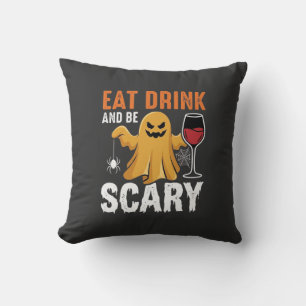 Coussin Conception de fantôme effrayant pour manger et boi