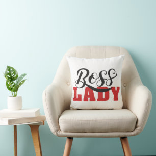 Coussin Conception de femme forte et confiante - Lady Boss