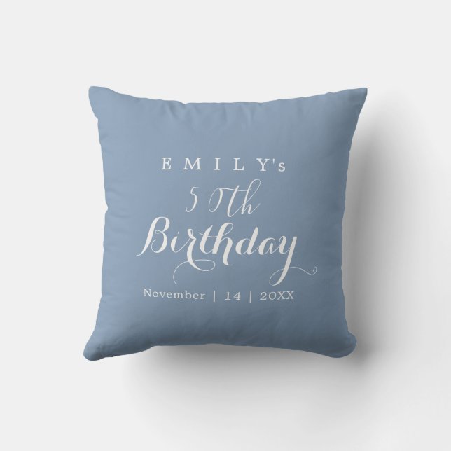Coussin Conception de fête d'anniversaire en typographie m (Verso)