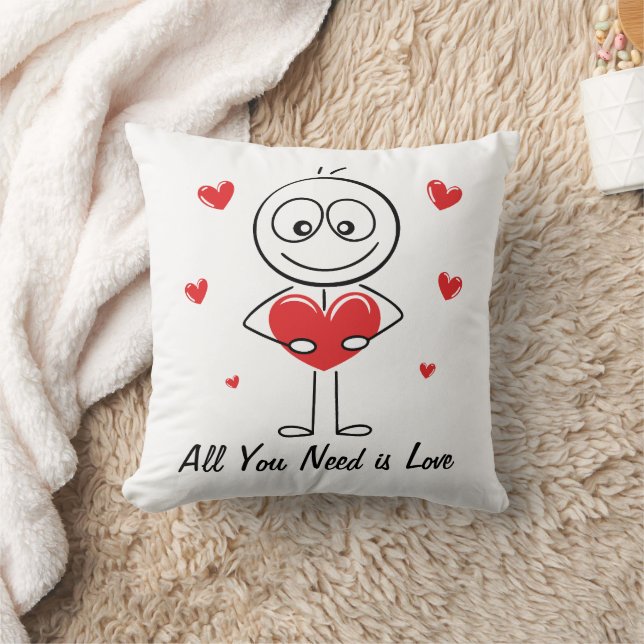 Coussin Conception de figure bâton mignonne tout ce dont v (Couverture)