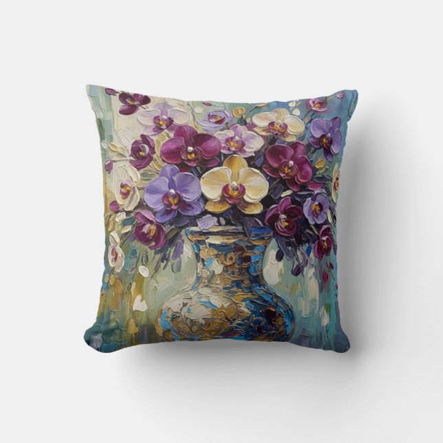 Coussin Conception de fleurs artistiques (Recto)