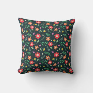 Coussin Conception de fond d'impression florale colorée et