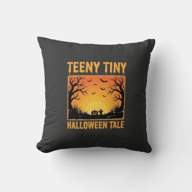 Coussin Conception de forêt hantée de conte de Halloween t (Recto)