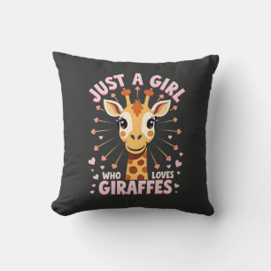 Coussin Conception de girafe drôle pour femmes filles safa