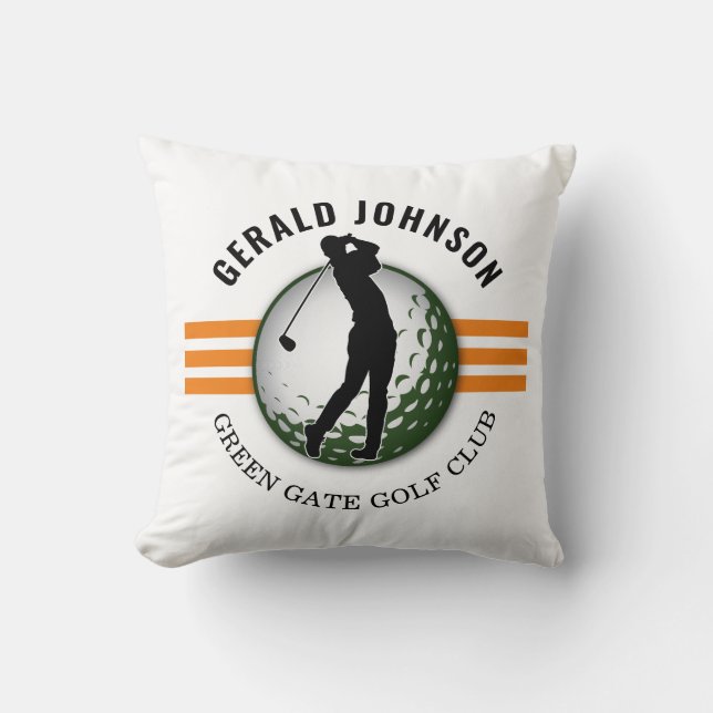 Coussin Conception de golfeur minimaliste élégant (Recto)