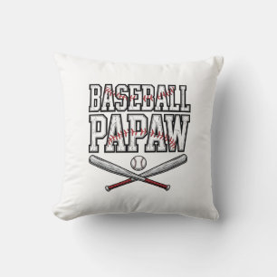 Coussin Conception de gravure vintage Papaw baseball_1