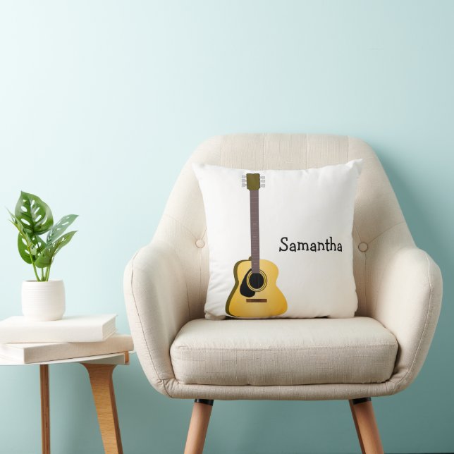 Coussin Conception de guitare acoustique personnalisée (Chaise)