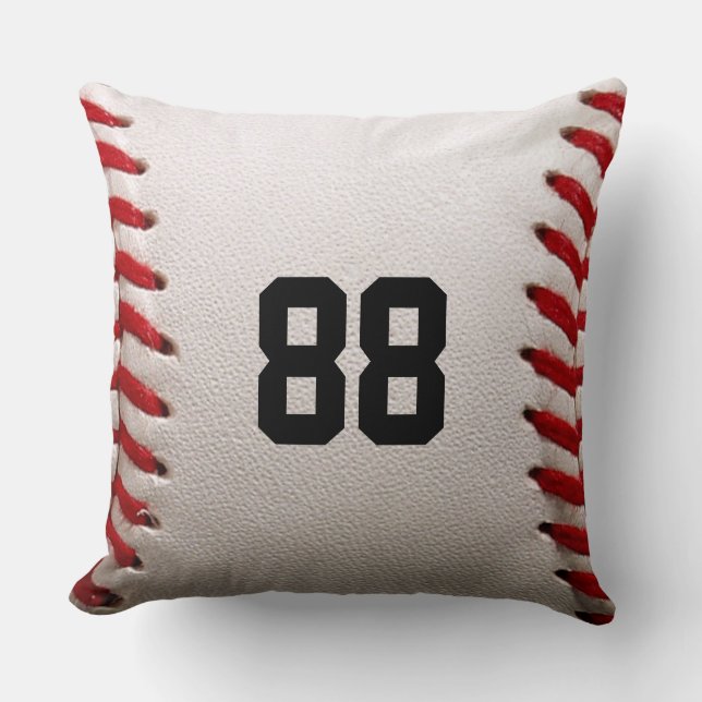 Coussin Conception de joueur de baseball avec numéro de ma (Recto)