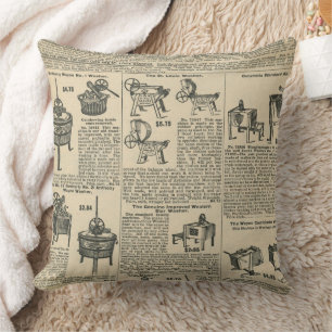 Coussin Conception de journal ancien