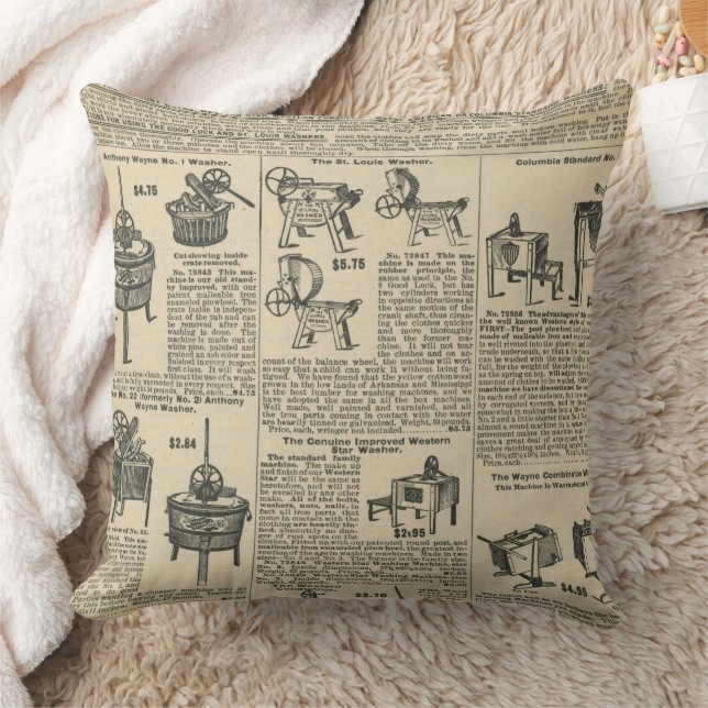 Coussin Conception de journal ancien (Couverture)