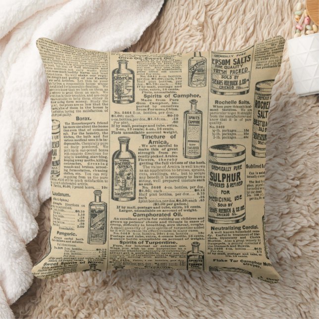 Coussin Conception de journal ancien (Couverture)