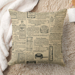 Coussin Conception de journal ancien