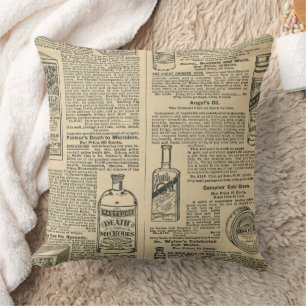 Coussin Conception de journal ancien