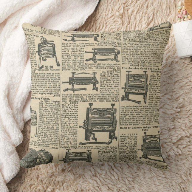 Coussin Conception de journal ancien (Couverture)