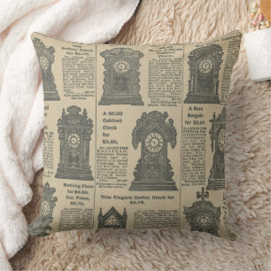 Coussin Conception de journal vintage