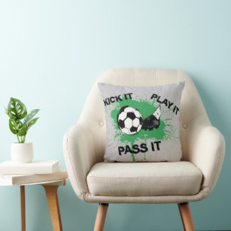 Coussin Conception de la balle de football et de la botte