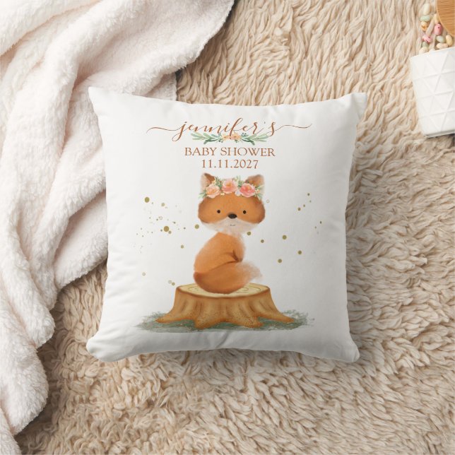 Coussin Conception de la botanique de renard d'animal de l (Couverture)