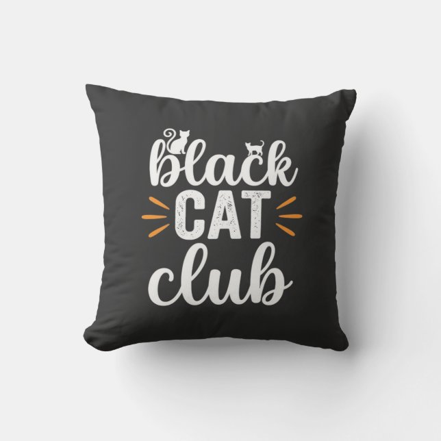 Coussin Conception de la fête d'Halloween du Club Chat Noi (Recto)