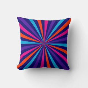 Coussin Conception de la roue de tournage colorée Sun Burs