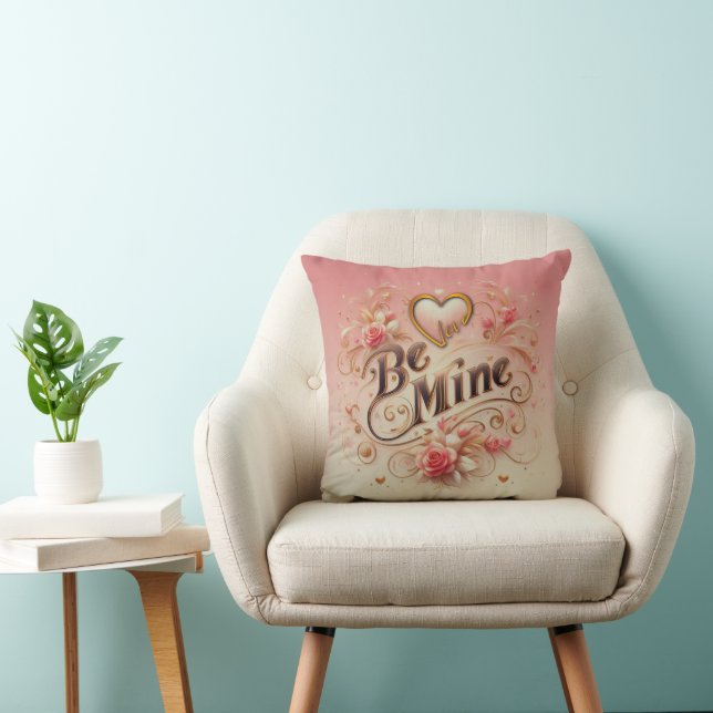 Coussin Conception de la Saint-Valentin Sois Mienne avec C (Chaise)