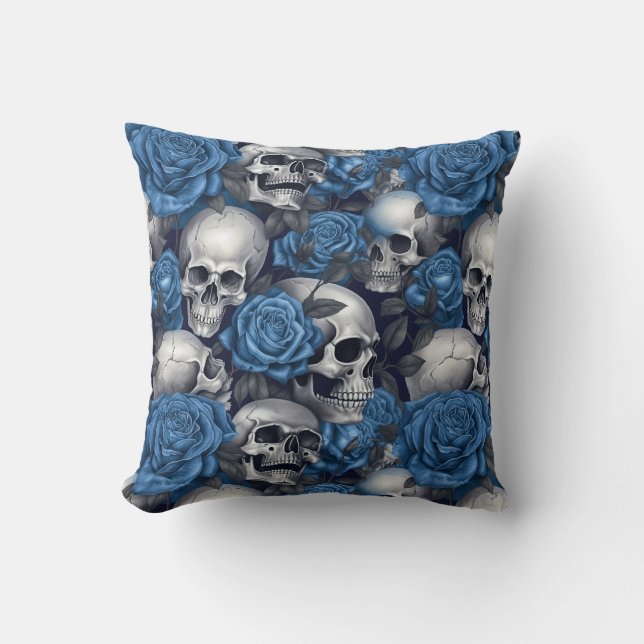 Coussin Conception de la série A Skull and Roses 12 (Recto)