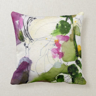 Coussin Conception de l'aquarelle Abstraite Mélange et cor