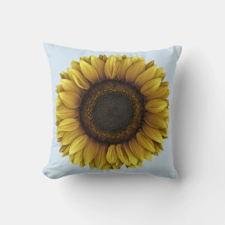 Coussin Conception de l'art botanique des tournesols