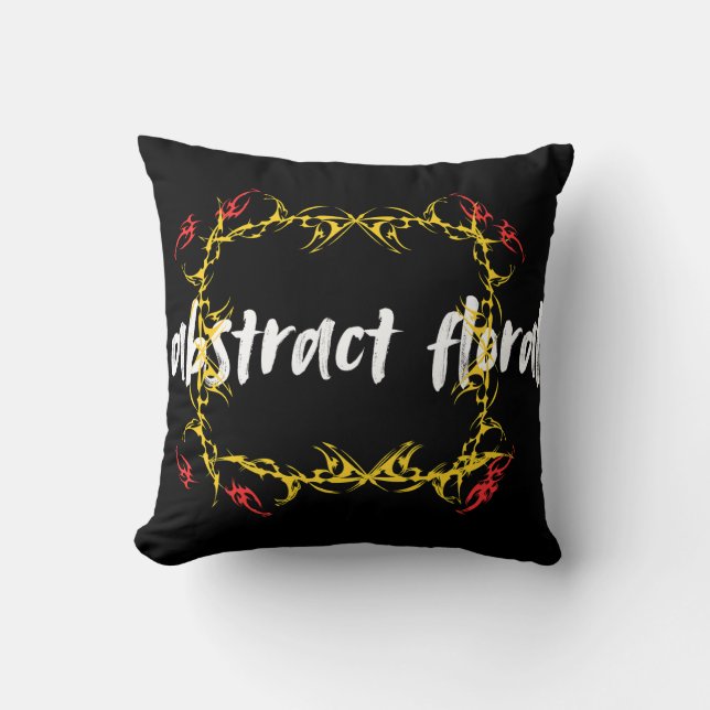 Coussin Conception de l'art floral abstrait | Fleur Modern (Recto)