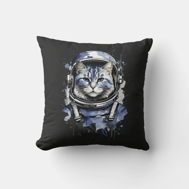 Coussin Conception de l'astronaute bleu (Recto)