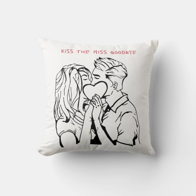 Coussin Conception de l'enterrement de vie de jeune fille  (Recto)