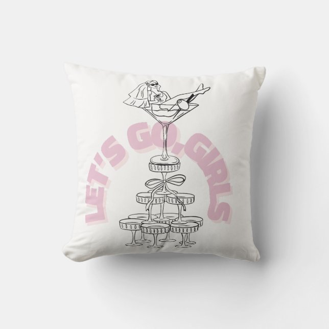 Coussin Conception de l'enterrement de vie de jeune fille  (Recto)