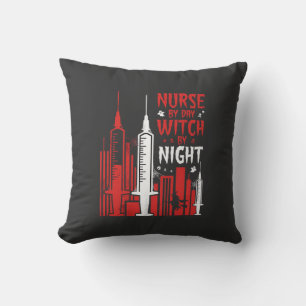 Coussin Conception de ligne d'horizon Halloween de sorcièr