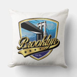 Coussin Conception de logo Brooklyn Elegant Gold Swoosh
