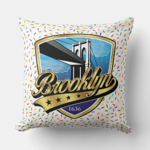 Coussin Conception de logo Brooklyn Elegant Gold Swoosh