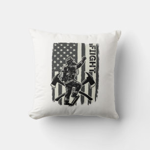 Coussin Conception de maillot de combat de pompier vintage