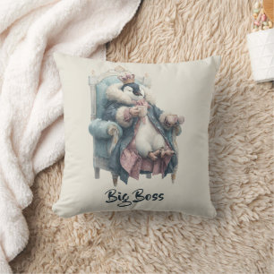 Coussin Conception de manchot Big Boss Winter