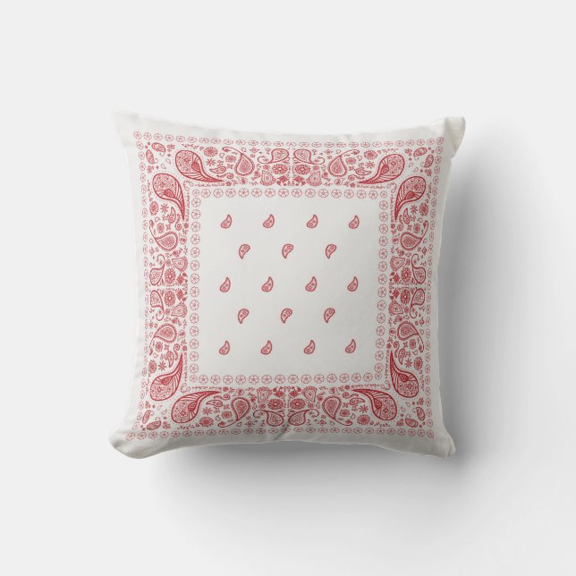 Coussin Conception de marguerite rouge et blanche (Recto)