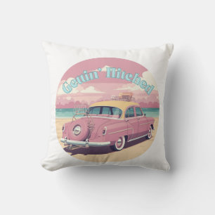 Coussin Conception de mariage Voiture rétro féminine
