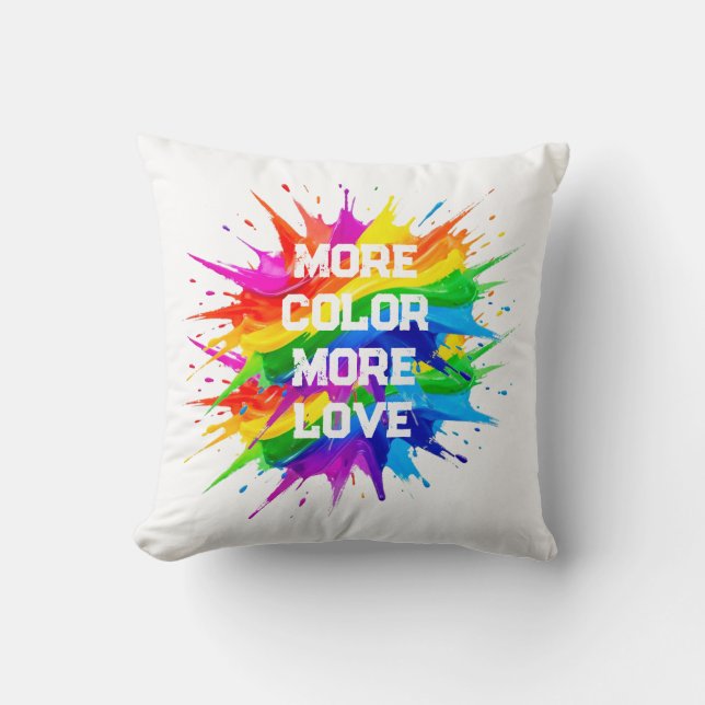 Coussin Conception de mois de fierté de giclée d'arc-en-ci (Recto)
