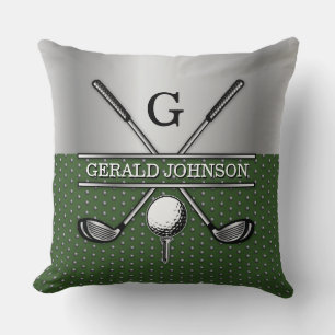 Coussin Conception de monogramme de golf personnalisé
