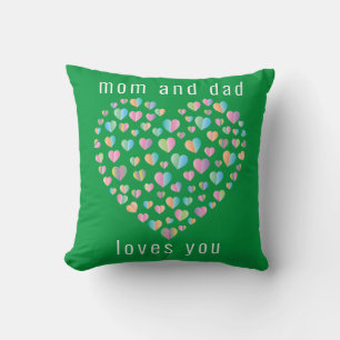 Coussin Conception de motif de cœur coloré élégant mignon