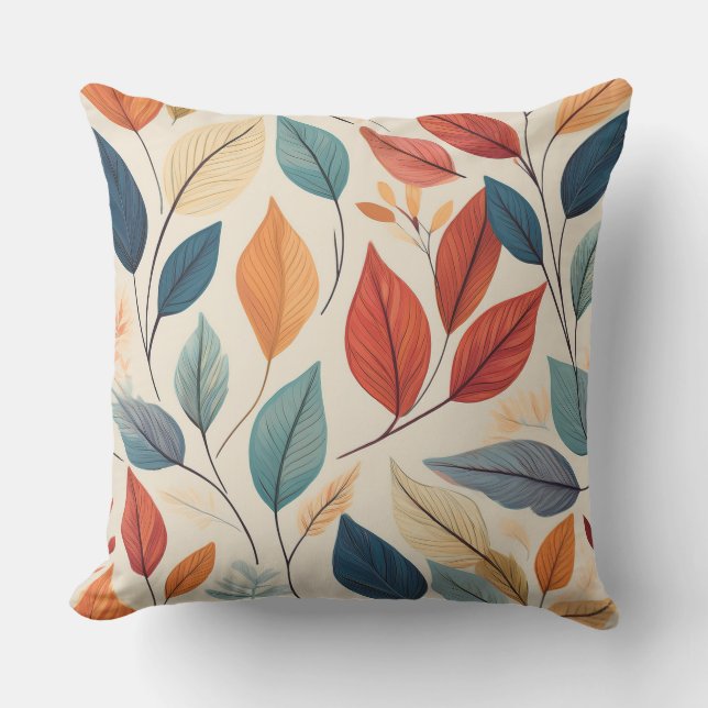 Coussin Conception de Motif de feuille dynamique (Recto)