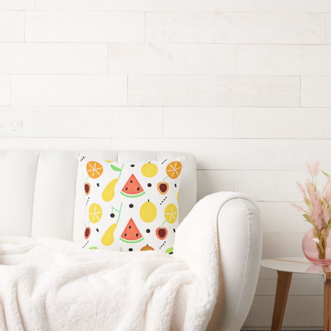 Coussin Conception de motif de fruits tropicaux (Canapé)
