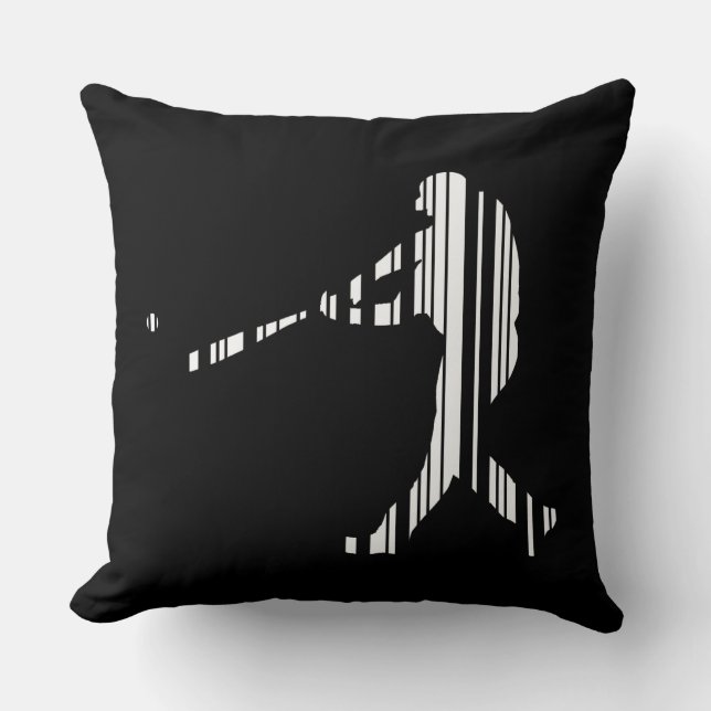Coussin Conception de motif de joueur de sport CODE BARRE  (Recto)