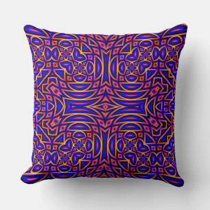 Coussin Conception de motif de kaléidoscope rétro chic