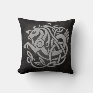 Coussin Conception de nœud de cheval mythique nordique