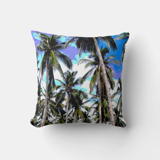 Coussin Conception de palmiers tropicaux (Recto)