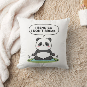 Coussin conception de panda « Je me plie pour ne pas me ca