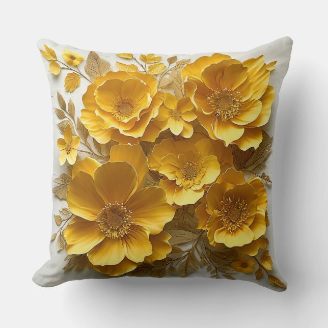 Coussin Conception de papier artisanale botanique artistiq (Recto)